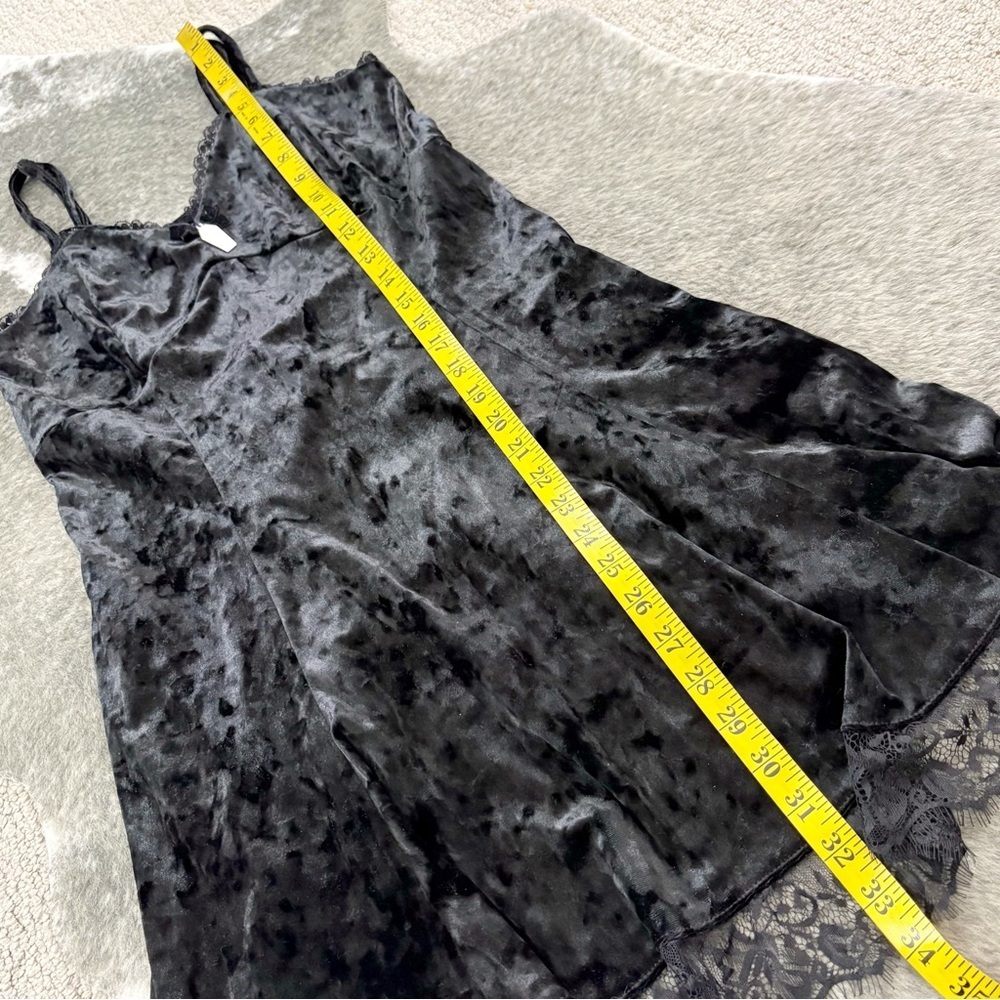 Hot Topic Black Velvet Slip Dress Small - Picture 10 of 11